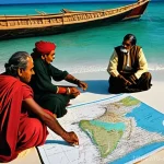 Home 13 몰디브 주요 언어 디베히 - **Prompt 1: The Confluence of Ancient Tongues**
"A vibrant historical scene depicting ancient Ma...