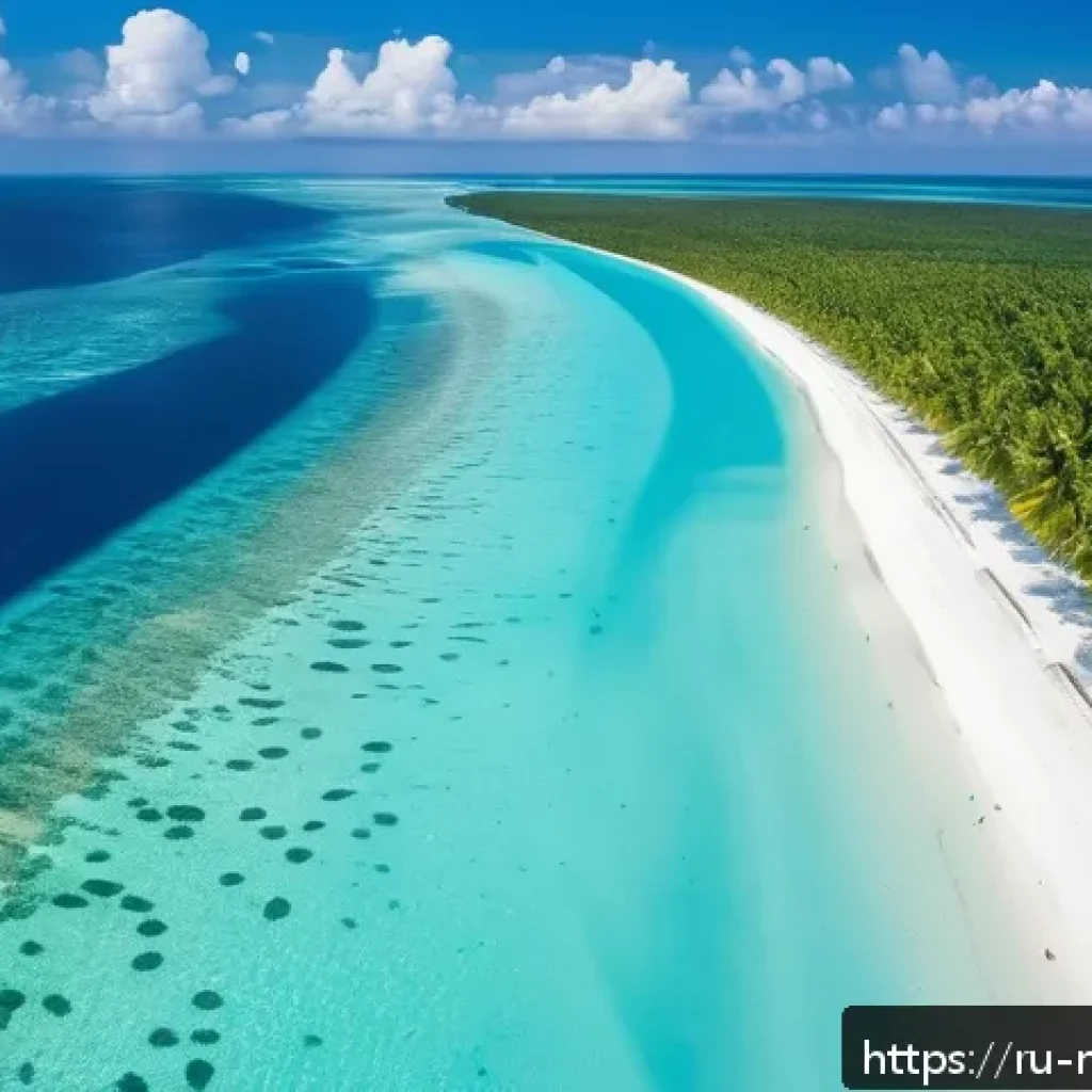 몰디브 서핑 명소 - A stunning aerial view of Addu Atoll in the Maldives during the southwest monsoon season, featuring ...